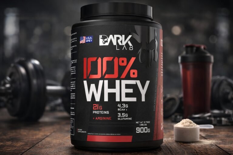 Whey Protein Dark Lab é bom? Análise completa e opinião sincera Whey protein integralmedica é bom? Pote de suplemento proteico em destaque para análise de qualidade e composição.